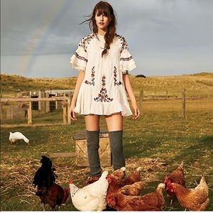 Free people Pavlo embroidered mini dress floral
